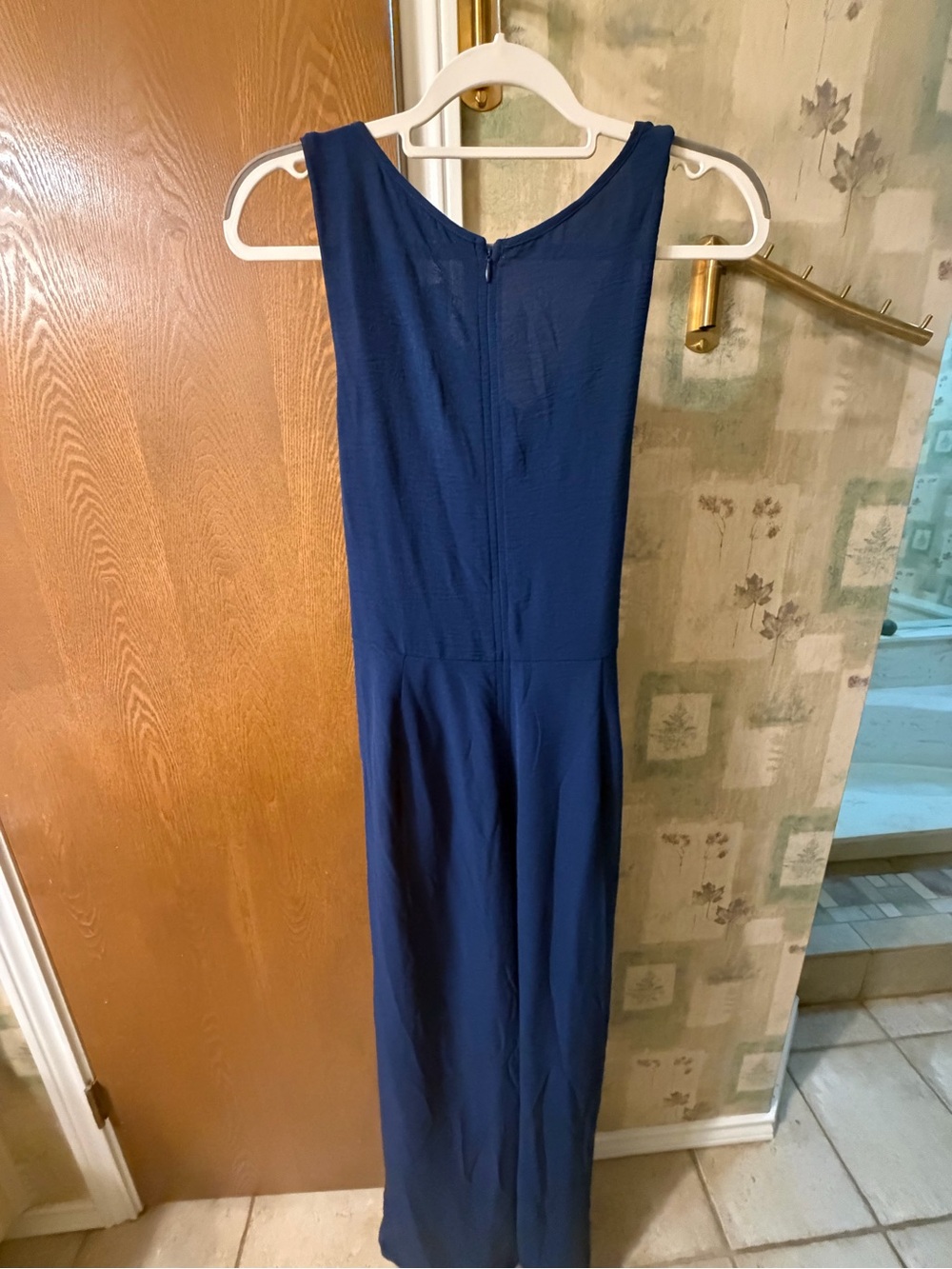 Cupshe Navy Blue Sleeveless Maxi Jumpsuit